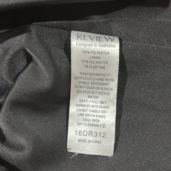 Review size 12 jacquard black, navy and fuchsia evening dress - Picture 9 of 10